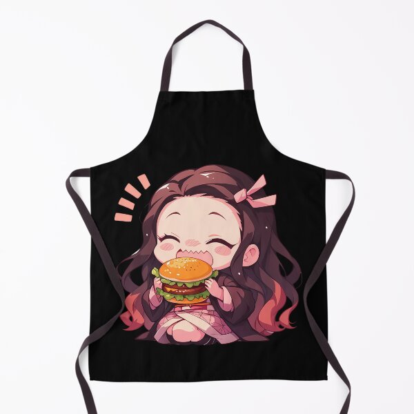 Item preview, Nezuko Kamado Demon Slayer Chibi Burger Kawaii Bite designed and sold by earlobejerk.