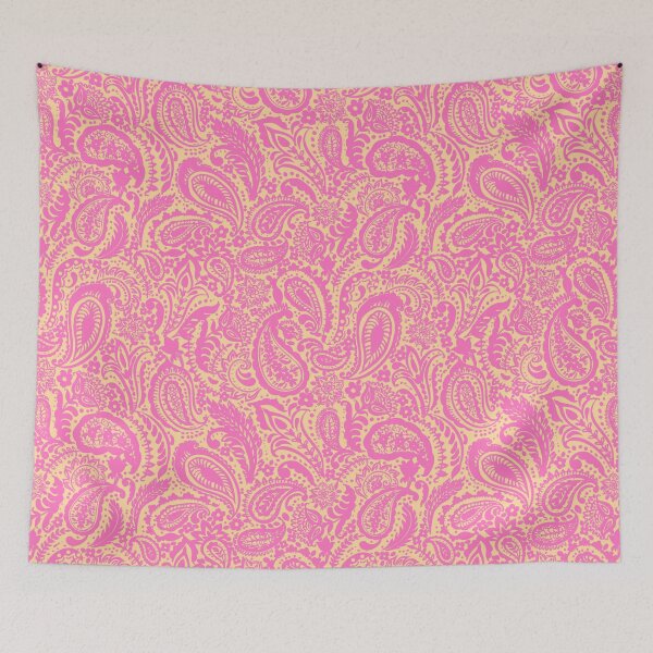 Item preview, Paisley pattern in pink and yellow designed and sold by bokasin.