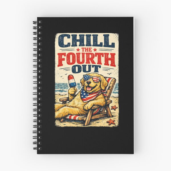 Item preview, Chill The Fourth Out Golden Retriever Beach Dog designed and sold by BHMARTS.