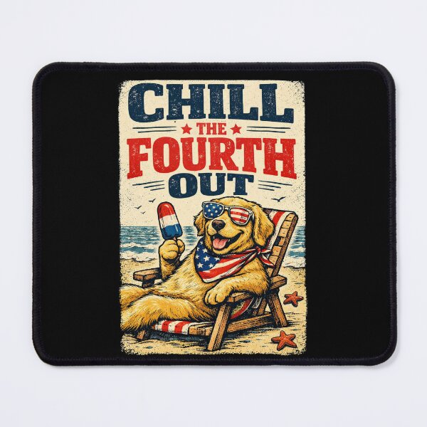 Item preview, Chill The Fourth Out Golden Retriever Beach Dog designed and sold by BHMARTS.