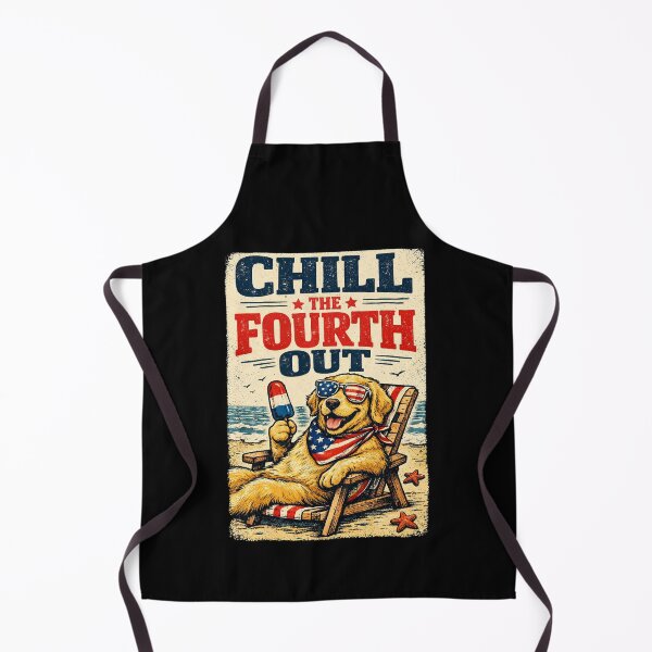 Item preview, Chill The Fourth Out Golden Retriever Beach Dog designed and sold by BHMARTS.