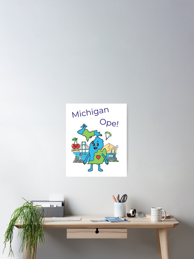 Thumbnail 2 of 3, Poster, Michigan designed and sold by 5PointsDigital.