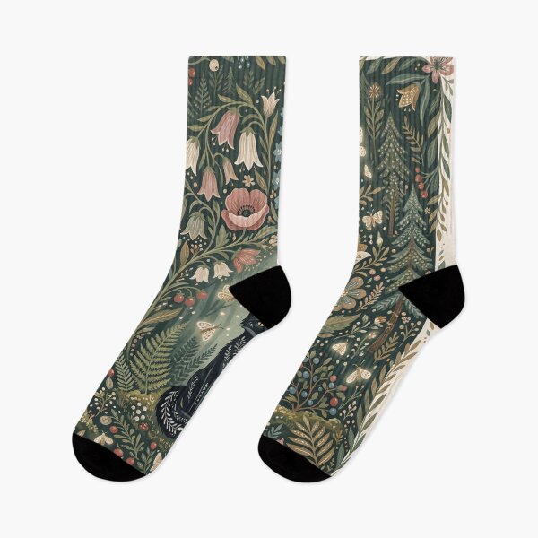 Item preview,  Black Fox Woodland Bloom designed and sold by ASTRAL ART LAB.