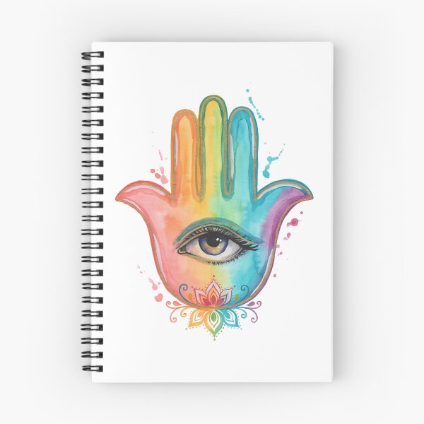 Item preview, Hamsa Hand - Rainbow Colorful Evil Eye Spiritual Protection Art designed and sold by ArcticFoxStudio.