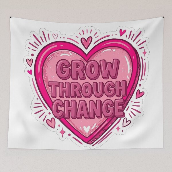 Item preview, Grow Through Change Heart designed and sold by Owcomm.