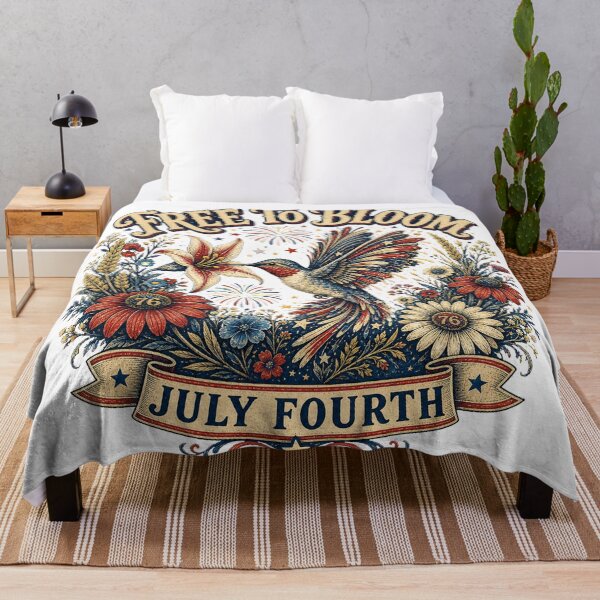 Item preview, Free to Bloom – July Fourth Hummingbird designed and sold by RaFaMidnight.
