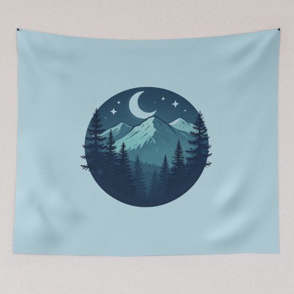 Item preview, Mystical Mountain Wilderness - Where Nature Meets the Cosmos designed and sold by Lumora art.