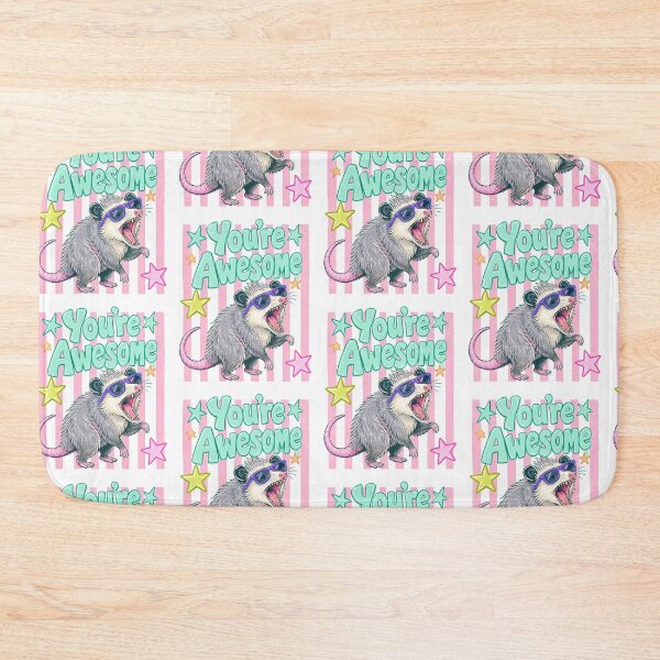 Item preview, Cool Screaming Opossum You're Awesome Retro Aesthetic designed and sold by Polarisofficial.