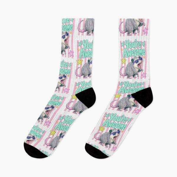 Item preview, Cool Screaming Opossum You're Awesome Retro Aesthetic designed and sold by Polarisofficial.