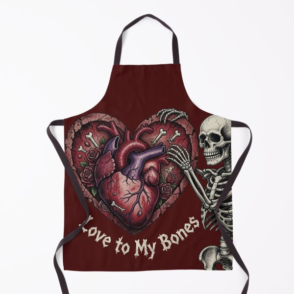 Item preview, Red anatomical heart, skeleton on right designed and sold by ekemarket.