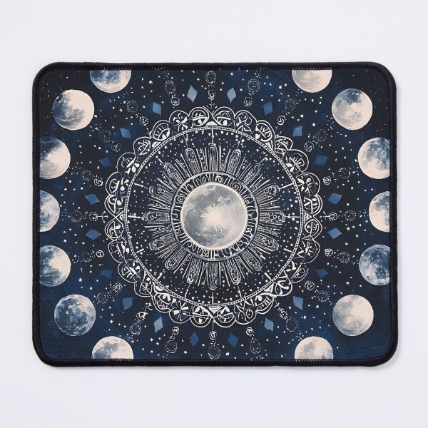 Item preview, Ornate lunar cycle watercolor mandala designed and sold by Checho30.
