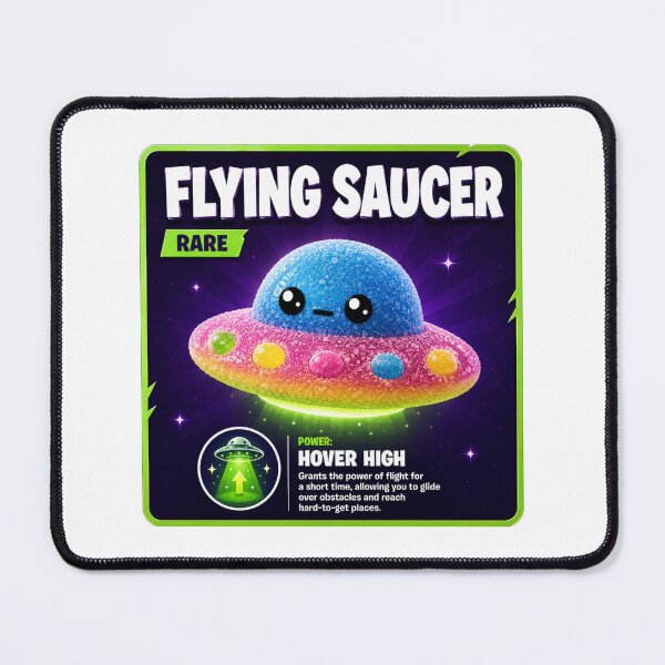 Item preview, Flying Saucer Rare Candy UFO Character designed and sold by Snackwave Ninety.