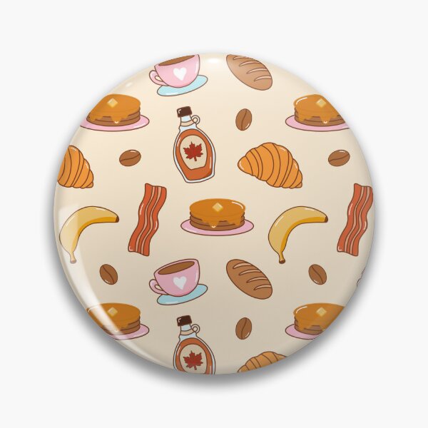 Item preview, Warm and Cozy Hand-Drawn Breakfast Foods Pattern designed and sold by Olive Lane Creative.