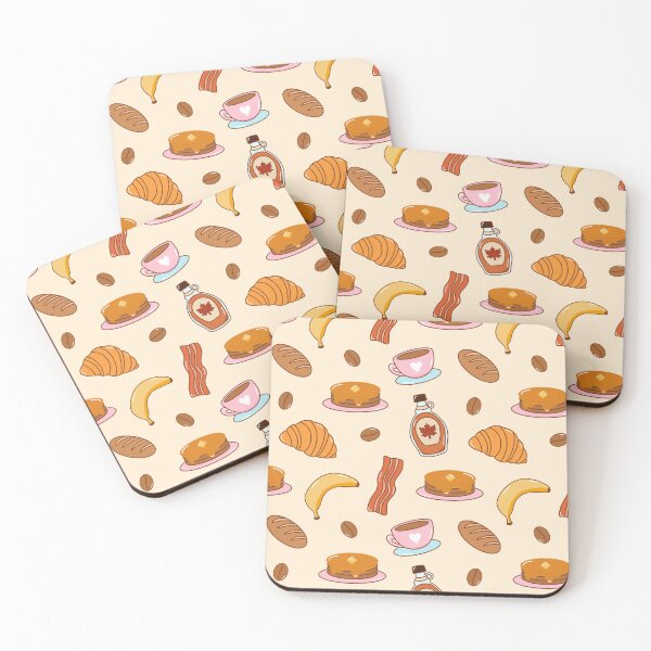 Item preview, Warm and Cozy Hand-Drawn Breakfast Foods Pattern designed and sold by Olive Lane Creative.