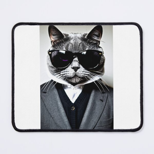 Item preview, Humor - Cat in Suit and Aviator Sunglasses, Cinematic Internet Meme designed and sold by DoodyPets.
