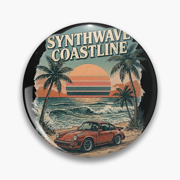 Item preview, Retro Synthwave Beach Sunset Art designed and sold by Pixel Vice Trip.