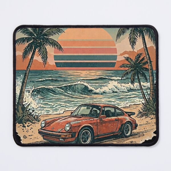 Item preview, Retro Synthwave Beach Sunset Art designed and sold by Pixel Vice Trip.