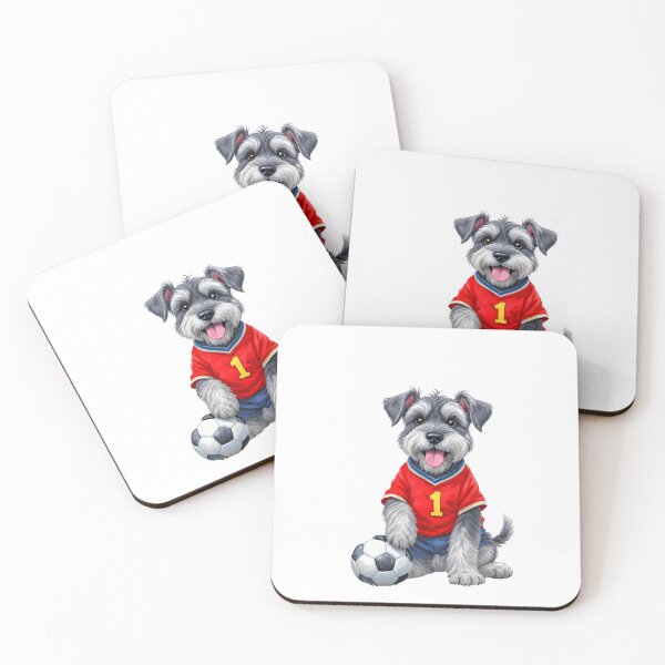 Item preview, Schnauzer Soccer Art designed and sold by Kedspicedesign.