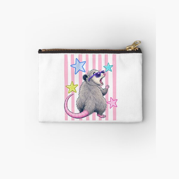Item preview, Screaming Opossum with Sunglasses and Stars – Funny Retro Design designed and sold by Polarisofficial.