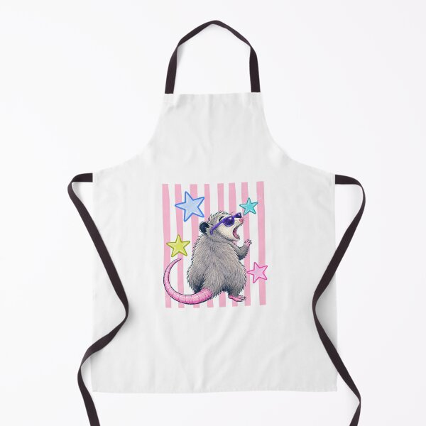 Item preview, Screaming Opossum with Sunglasses and Stars – Funny Retro Design designed and sold by Polarisofficial.
