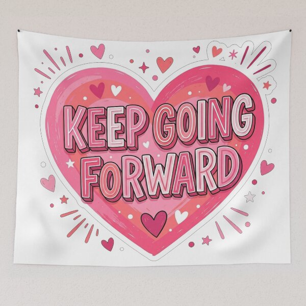 Item preview, Keep Going Forward Motivational Heart designed and sold by Owcomm.