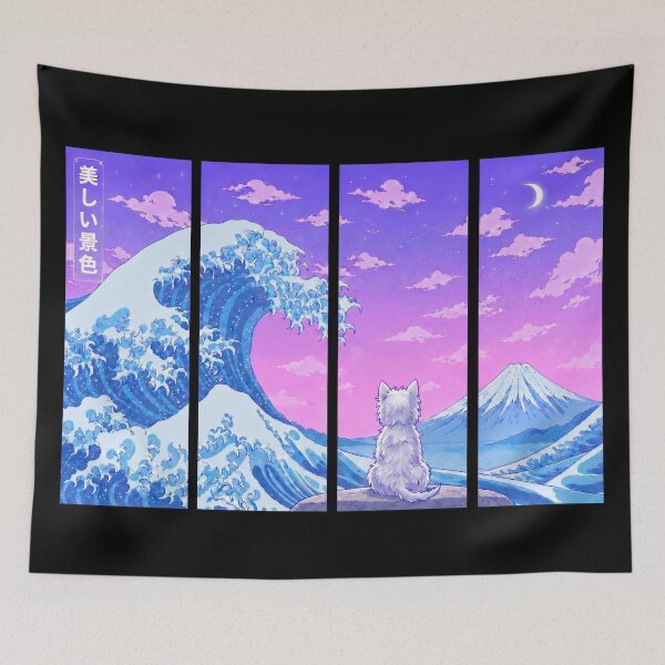 Item preview, Funny West Highland White Terrier Westie Japanese Kanagawa Wave Vapor Japan Boys Girls Kids designed and sold by FurryHavenPH.