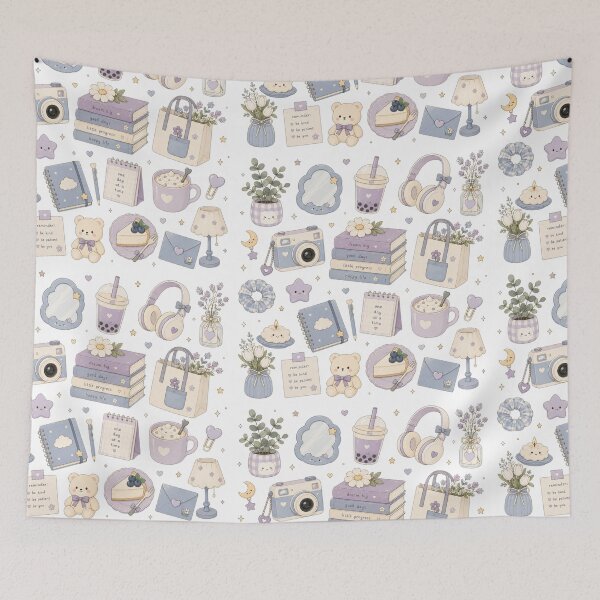 Item preview, Copy of Soft Blue Aesthetic Lifestyle Doodles  designed and sold by LunaVales.