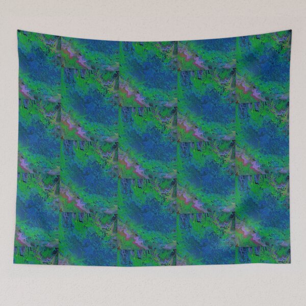 Item preview, Ocean Depths Abstract Fluid Art Print designed and sold by CaraSquiresArt.