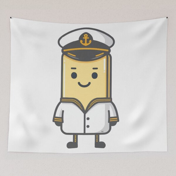 Item preview, Captain Butter | Helmsman — Cute Maritime Food Character Kids Art | Conditioned For Kindness designed and sold by monolithstudio.