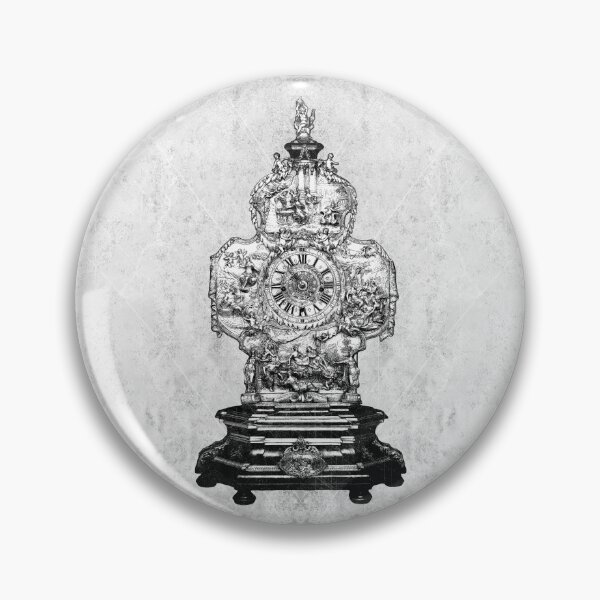 Item preview, 18th Century Baroque Mantel Clock Figurative Relief Dark Art designed and sold by Ghoul Enterprises.
