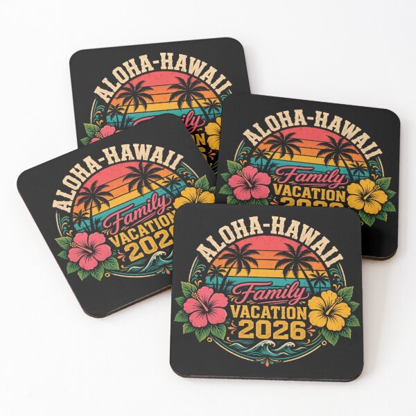 Item preview, Aloha Hawaii Family Vacation 2026 Retro Tropical Beach Sunset Palm Trees Hibiscus designed and sold by ZBIFBOUETLA.