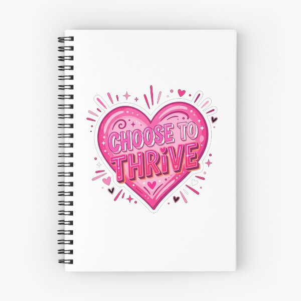 Item preview, Choose To Thrive Pink Heart Motivational Quote designed and sold by Owcomm.