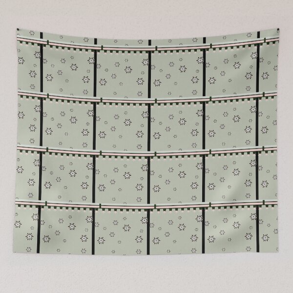 Item preview, Scandi Meadow Border – Modern Sage & Pink Geometric Floral Pattern designed and sold by ThiagoSDantas.