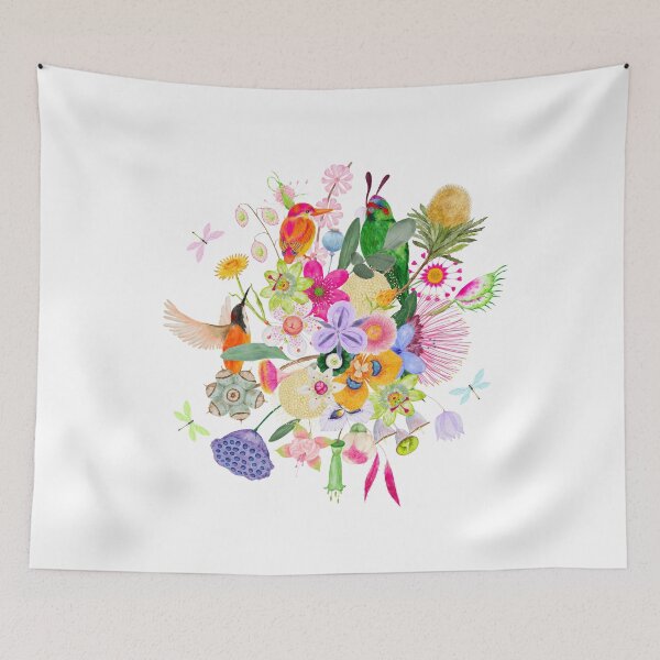 Item preview, Birds Among Flowers. designed and sold by Dinasshop.