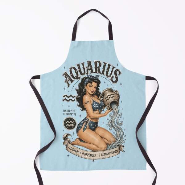 Item preview, Aquarius Zodiac Pin-Up Girl Design | Vintage Astrology Horoscope Gift for Aquarius designed and sold by TheStephanieRome.