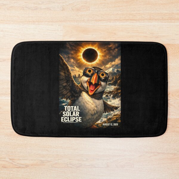 Item preview, Total Solar Eclipse Iceland Puffin Selfie August 12 2026 designed and sold by BHMARTS.