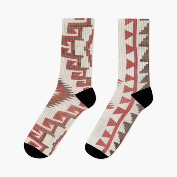 Item preview, NAVAJO 1920 TAPESTRY - RESTORED TO ORIGINAL RED & IVORY - RARE COLORS FOR NAVAJO ART! designed and sold by Big Bang Canvas.