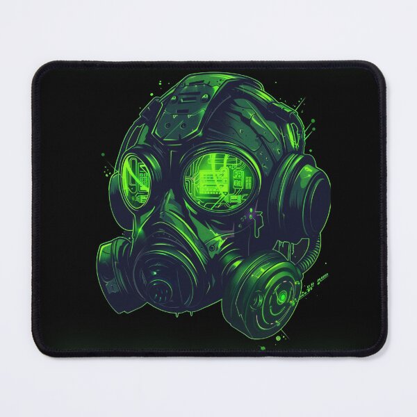 Item preview, Warning Toxic Cyberpunk Gas Mask Sci-Fi Art designed and sold by VectorForge.