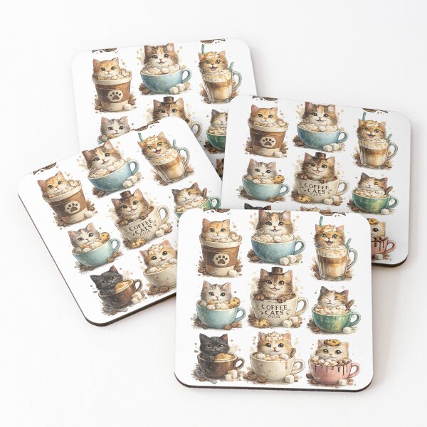 Item preview, Coffee Cats Club | Cute Coffee Lover Cats designed and sold by GokuCreative .