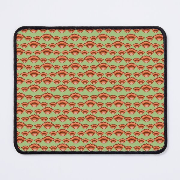 Item preview, Retro Fan Flower Meadow – Vintage Sage and Terracotta Geometric Pattern designed and sold by ThiagoSDantas.