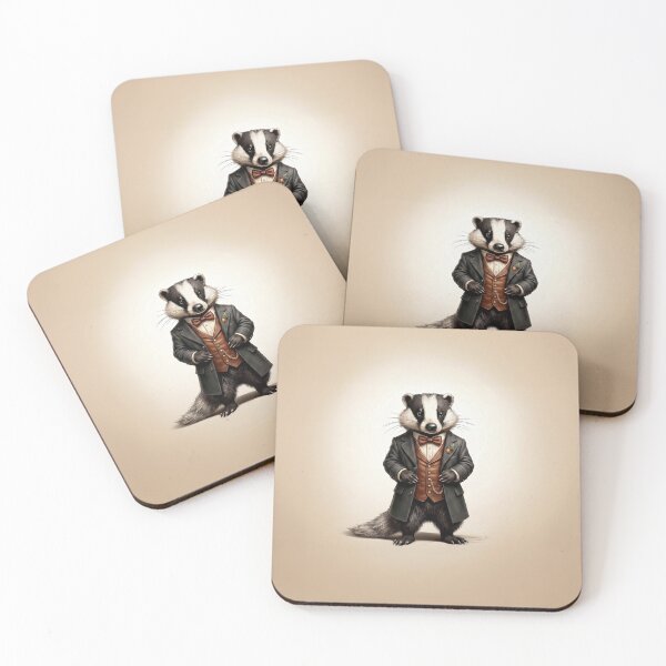 Item preview, Dark Academia Badger Groom in Vintage Suit designed and sold by Englandbear.