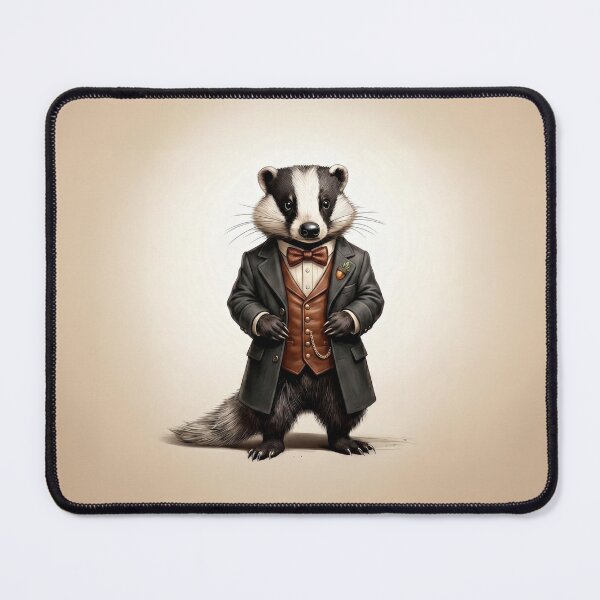 Item preview, Dark Academia Badger Groom in Vintage Suit designed and sold by Englandbear.