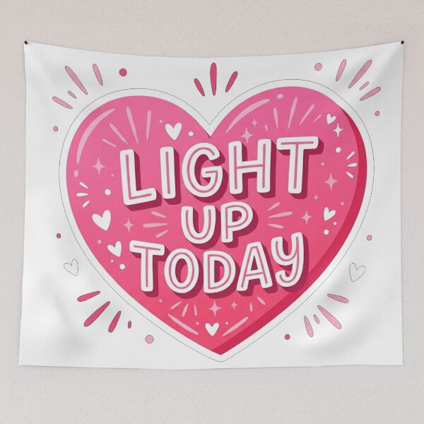 Item preview, Light Up Today Pink Heart designed and sold by Owcomm.