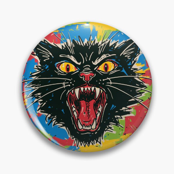 Item preview, Screaming Black Cat Funny Existential Dread Meme designed and sold by sXe-art.