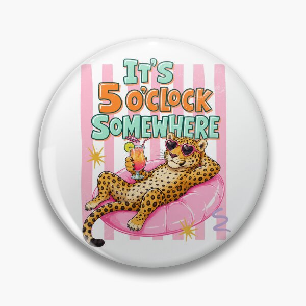 Item preview, Cheetah Chill on Pool Float - It's 5 O'clock Somewhere designed and sold by Polarisofficial.