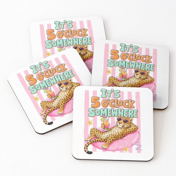 Item preview, Cheetah Chill on Pool Float - It's 5 O'clock Somewhere designed and sold by Polarisofficial.