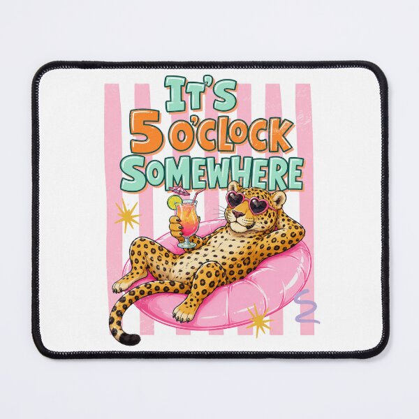 Item preview, Cheetah Chill on Pool Float - It's 5 O'clock Somewhere designed and sold by Polarisofficial.