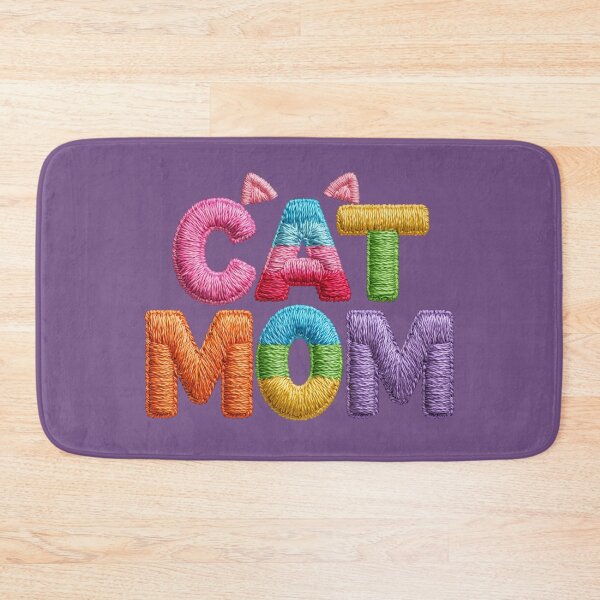 Item preview, Cute Cat Mom Embroidery Typography designed and sold by MegaNovaArt.