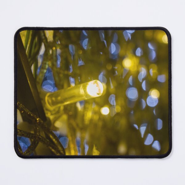 Item preview, Warm Christmas Lights Bokeh Close-Up With Gold Tinsel, Festive Holiday Glow and Decoration Detail designed and sold by Nmallia.