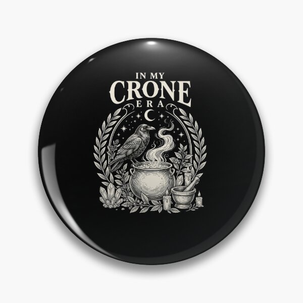 Item preview, In My Crone Era Witchy Raven Cauldron Goth Witch designed and sold by BHMARTS.